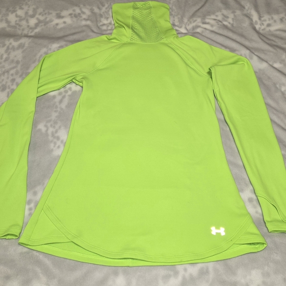 Under Armour Cold Gear Shirt Medium Lime - Picture 2 of 7